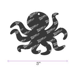 Octopus – Acrylic Keychain Blank (3") | Optional Sticker or UV DTF - Image 2