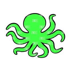 Octopus – Acrylic Keychain Blank (3") | Optional Sticker or UV DTF