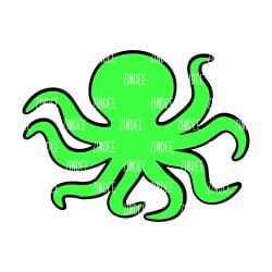Octopus Acrylic Blank- Sticker- UV DTF (1.5 inch)