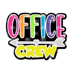 Office Crew – Acrylic Badge Reel Blank (2") No Hole | Optional Sticker or UV DTF