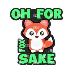 Oh for Fox Sake – Acrylic Badge Reel Blank (2") No Hole | Optional Sticker or UV DTF