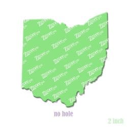 Alternative view of Ohio – Acrylic Badge Reel Blank (2") No Hole | Optional Sticker or UV DTF