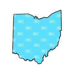 Ohio – Acrylic Badge Reel Blank (2") No Hole | Optional Sticker or UV DTF