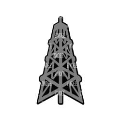 Alternative view of Oil Derrick acrylic blank (3 inch)
