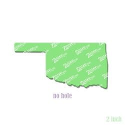 Alternative view of Oklahoma – Acrylic Badge Reel Blank (2") No Hole | Optional Sticker or UV DTF
