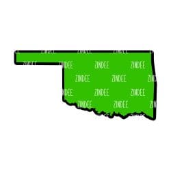 Oklahoma – Acrylic Badge Reel Blank (2") No Hole | Optional Sticker or UV DTF