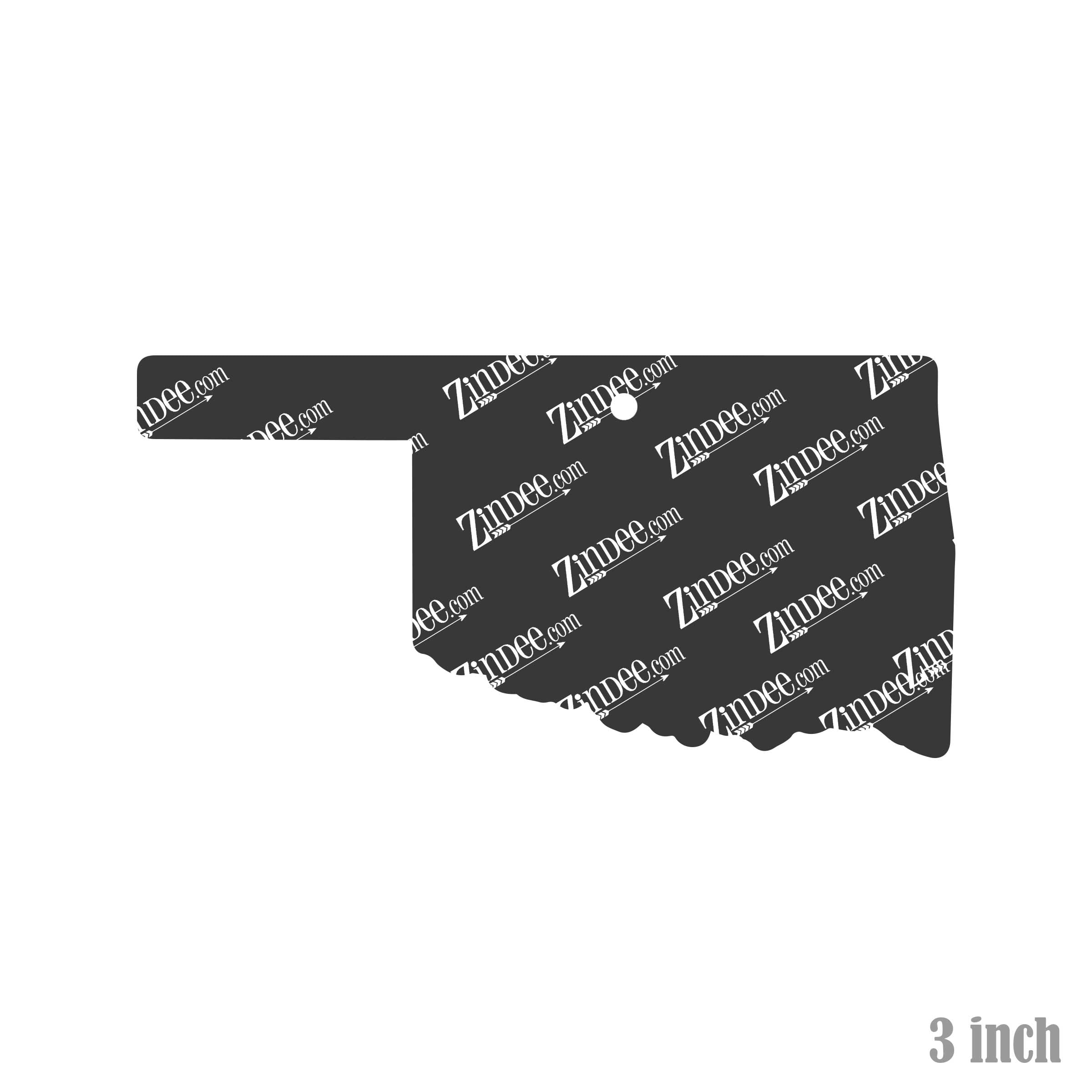 Alternative view of Oklahoma Acrylic Blank- Sticker- UV DTF (3 inch)