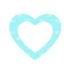 Alternative view of Open Heart 1 inch NO HOLE (10 Pack)