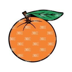 Orange – Acrylic Badge Reel Blank (2") No Hole | Optional Sticker or UV DTF