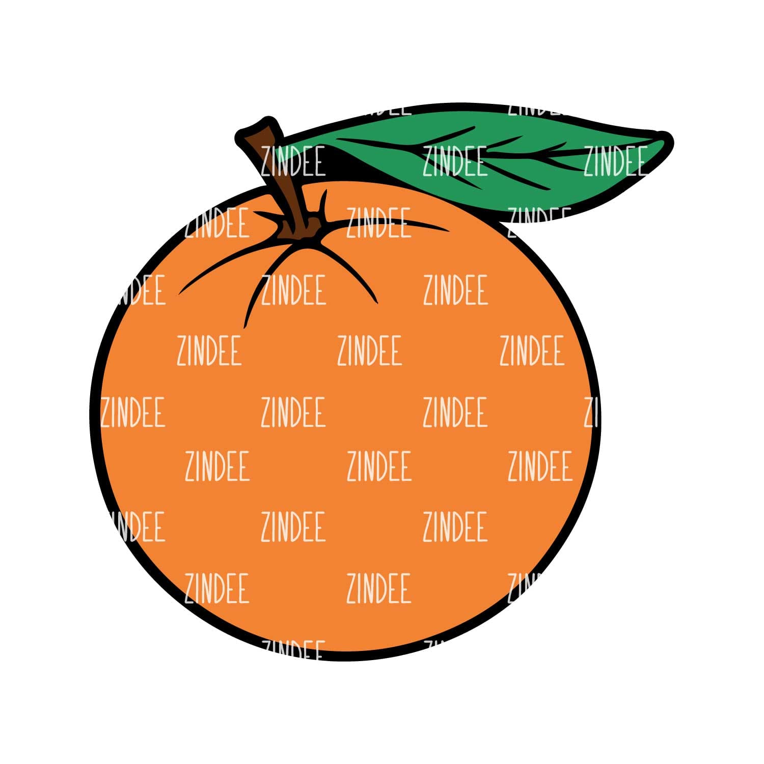 Orange Acrylic Blank- Sticker- UV DTF (2 inch) NO HOLE