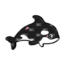 Orca Baby – Acrylic Badge Reel Blank (2") No Hole | Optional Sticker or UV DTF