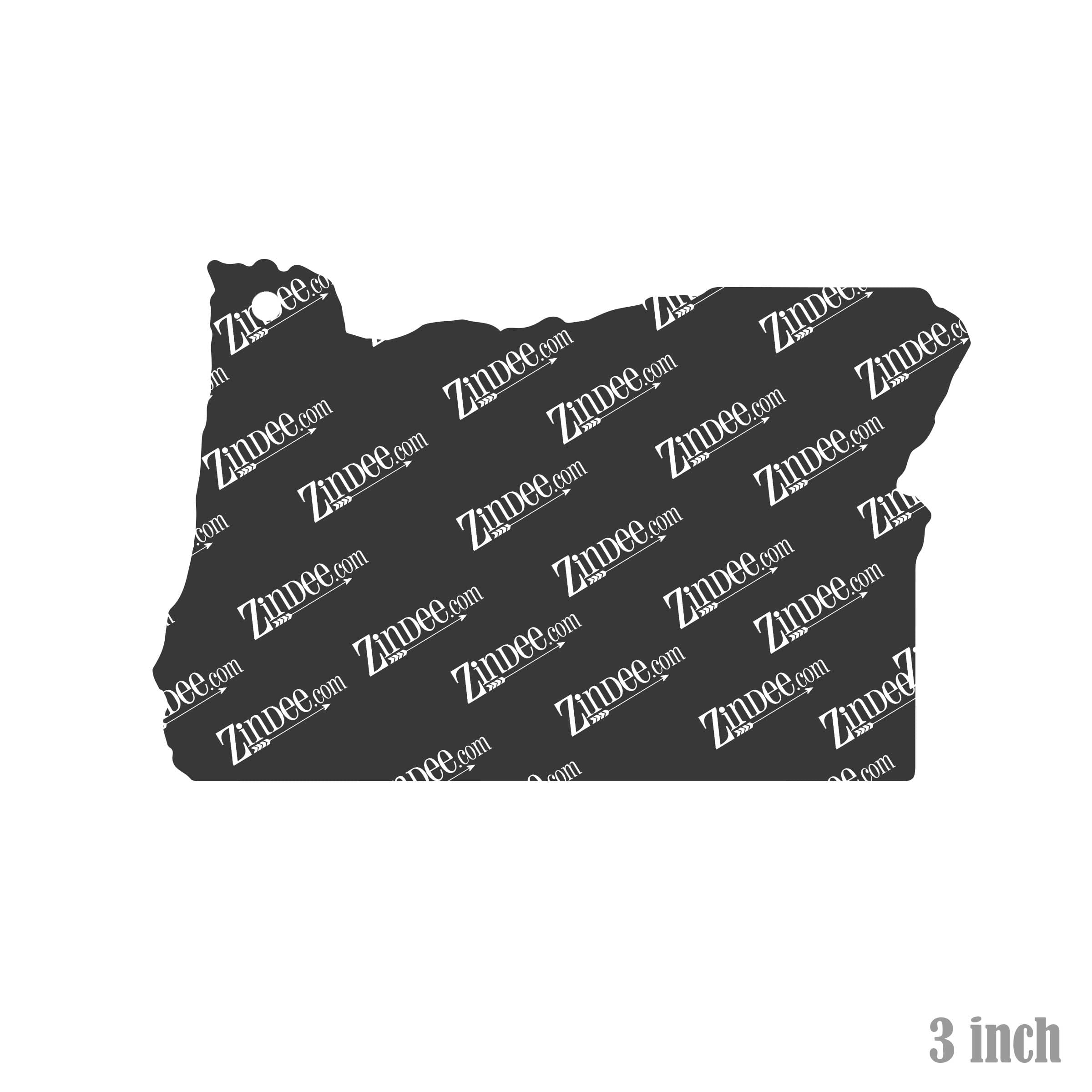 Alternative view of Oregon Acrylic Blank- Sticker- UV DTF (3 inch)