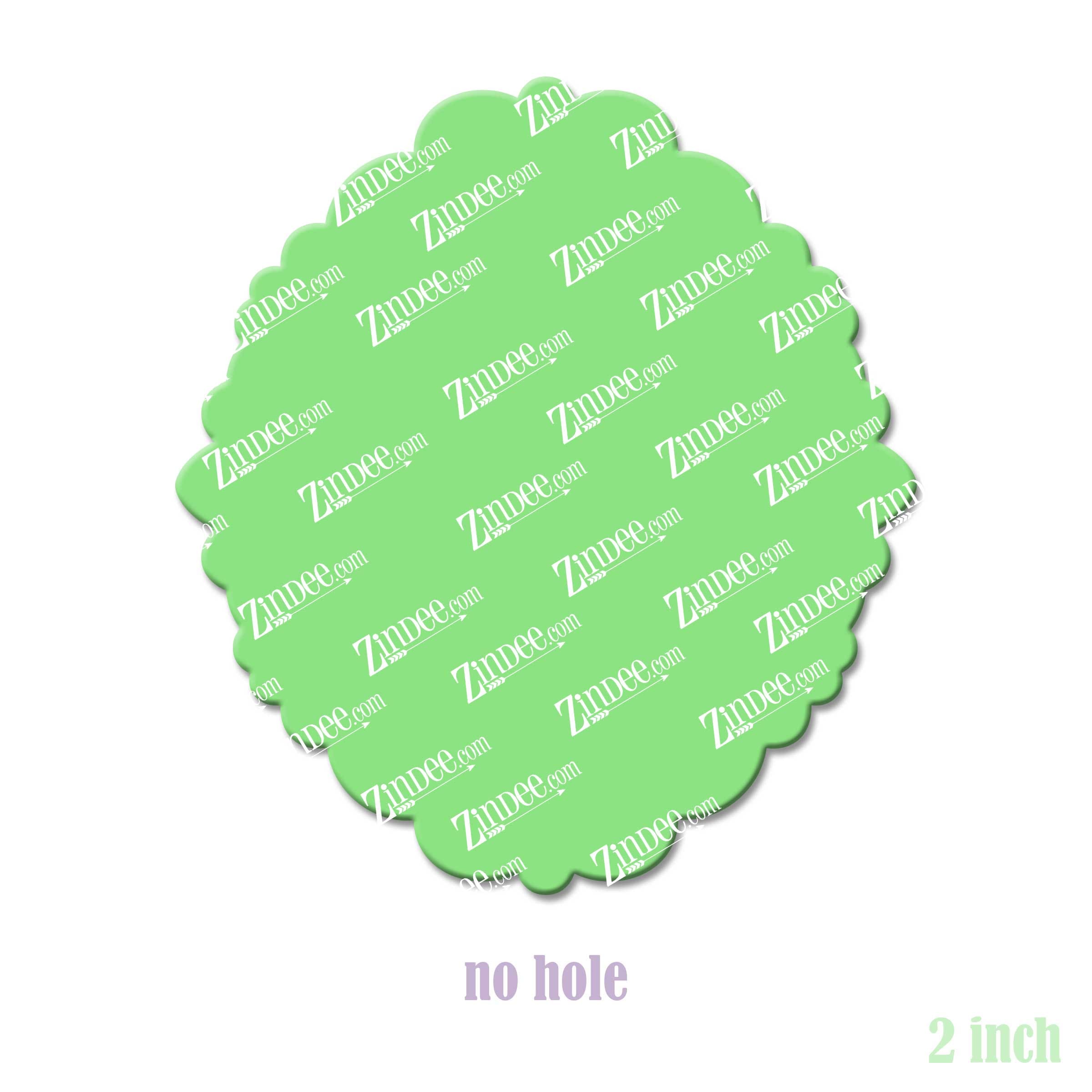 Alternative view of Ornate Oval Acrylic Blank- Sticker- UV DTF (2 inch) NO HOLE