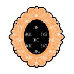 Ornate Oval – Acrylic Badge Reel Blank (2") No Hole | Optional Sticker or UV DTF