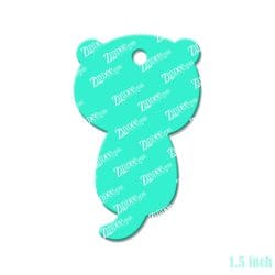 Alternative view of Otter with Fish Acrylic Blank- Sticker- UV DTF (1.5 inch)