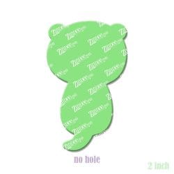 Otter with Fish – Acrylic Badge Reel Blank (2") No Hole | Optional Sticker or UV DTF - Image 2
