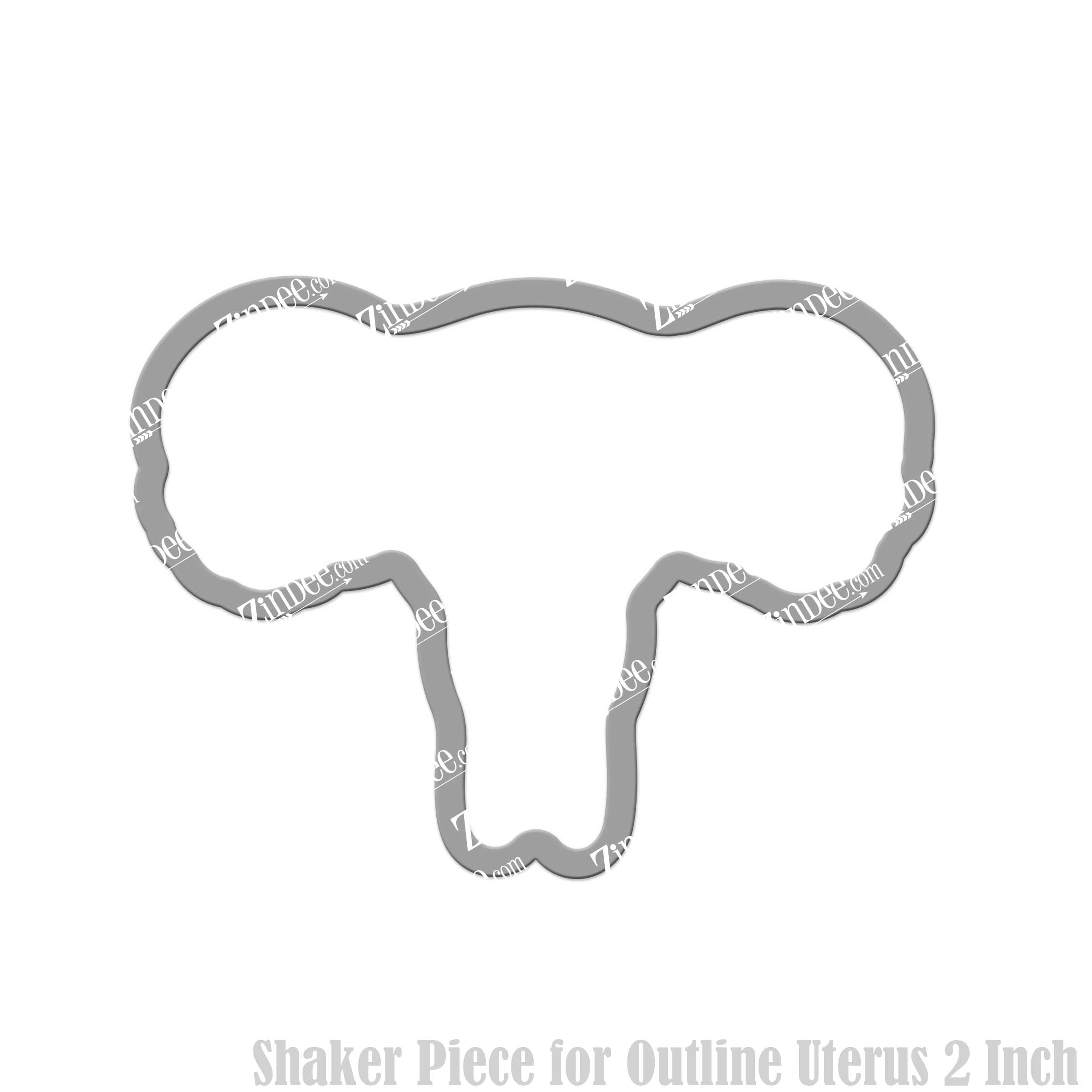 Outline Uterus Shaker Piece (2 inch)
