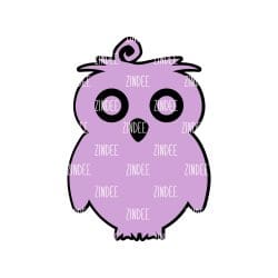 Owl – Acrylic Badge Reel Blank (2") No Hole | Optional Sticker or UV DTF