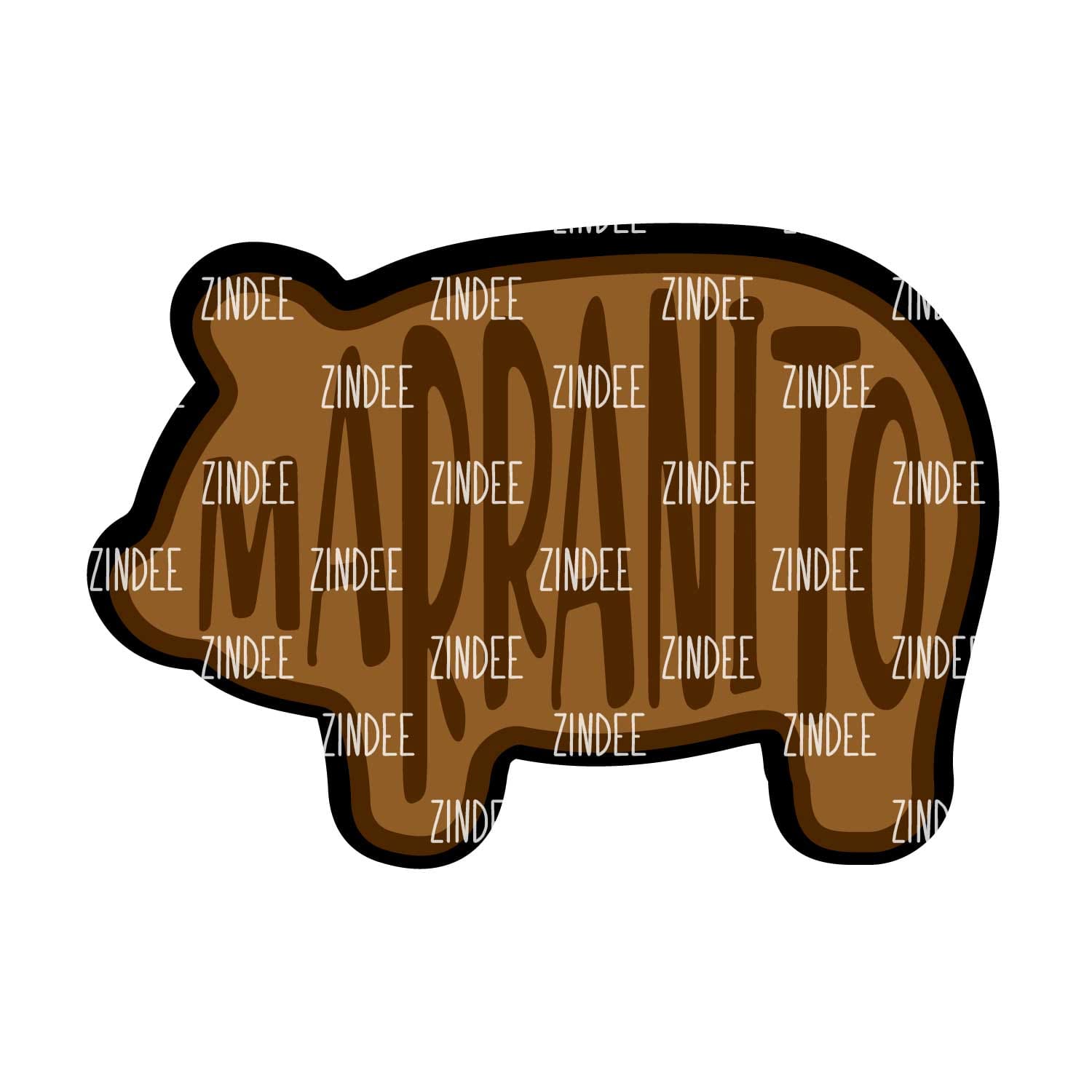 Pan Marranito Acrylic Blank- Sticker- UV DTF (2 inch)