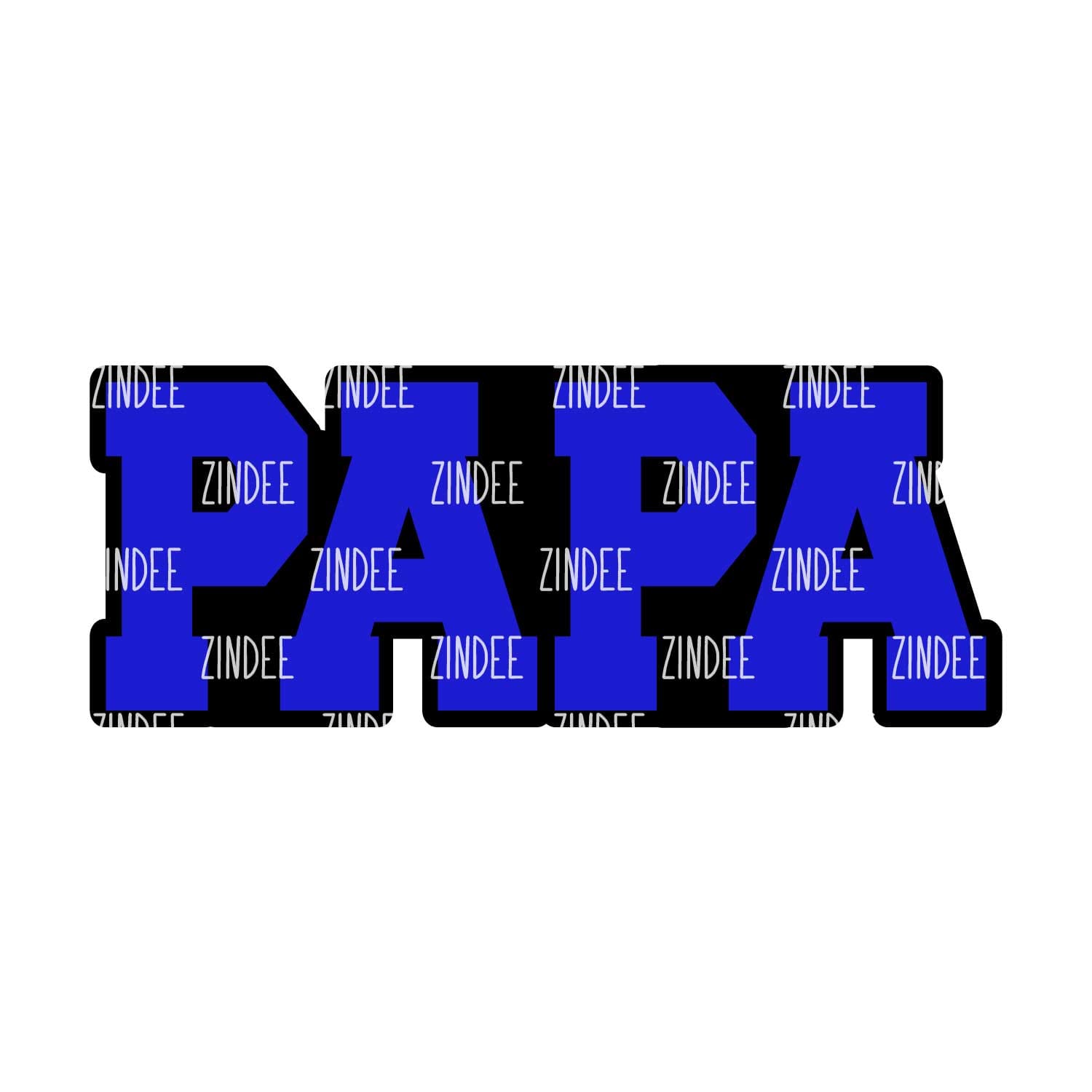 Alternative view of Papa (word) acrylic blank (3 inch)