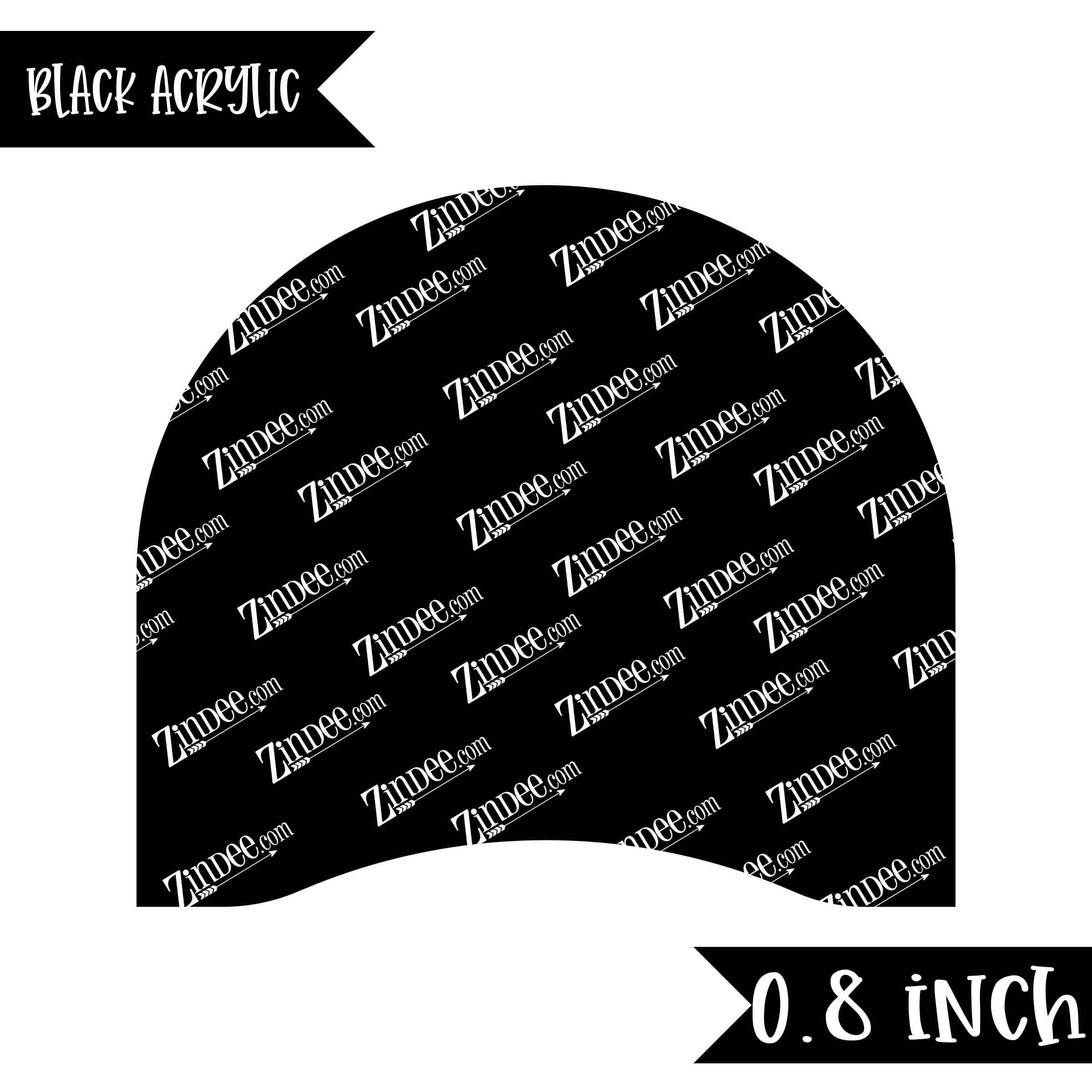 Paperclip Backing (.8 inch wide) BLACK acrylic