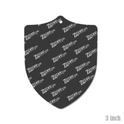 Alternative view of Shield – Acrylic Keychain Blank (3") | Optional Sticker or UV DTF