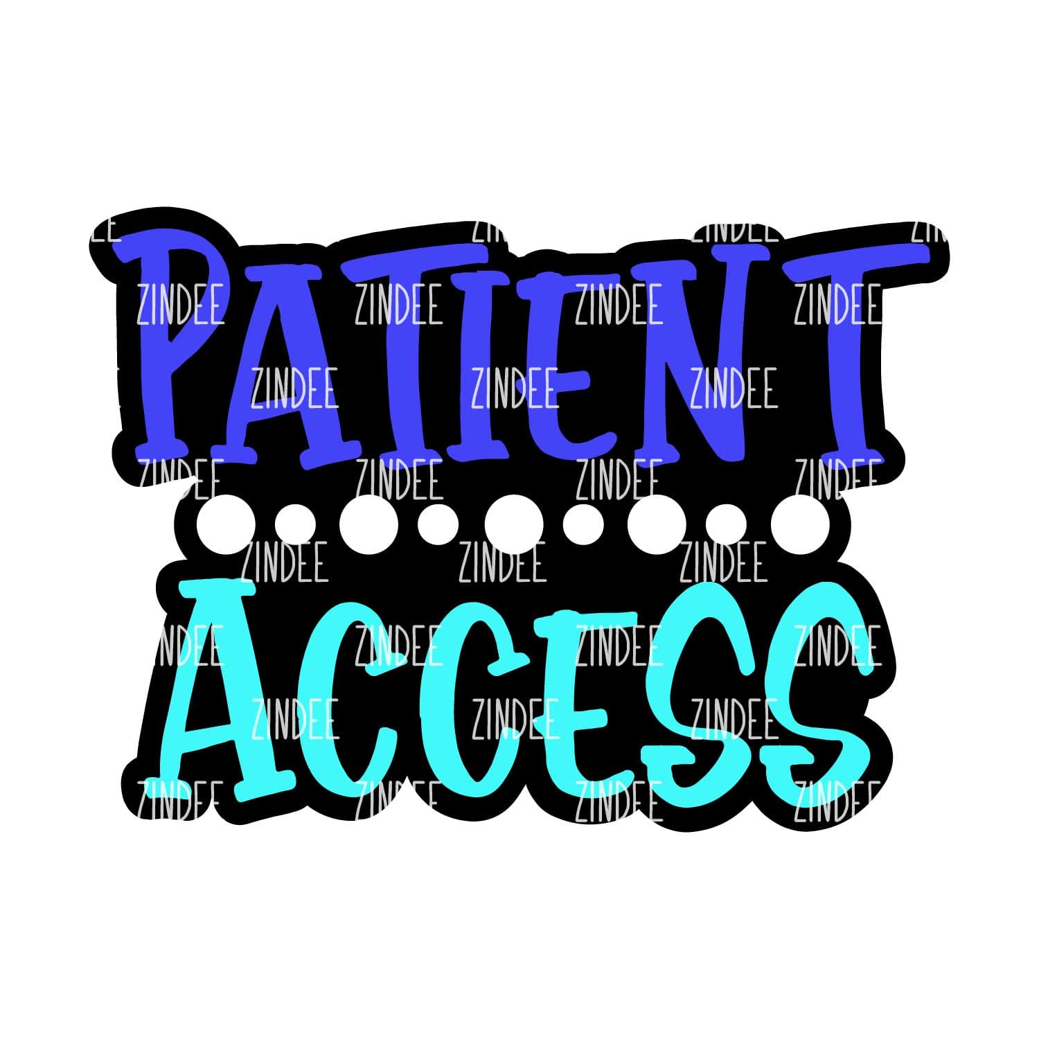 Patient Access Acrylic Blank- Sticker- UV DTF (2 inch) NO HOLE