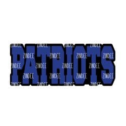 Patriots (word) acrylic blank (2 inch) NO HOLE - Image 2