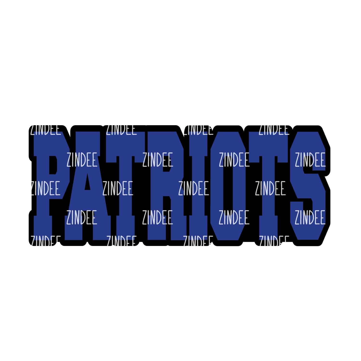 Alternative view of Patriots (word) acrylic blank (3 inch)