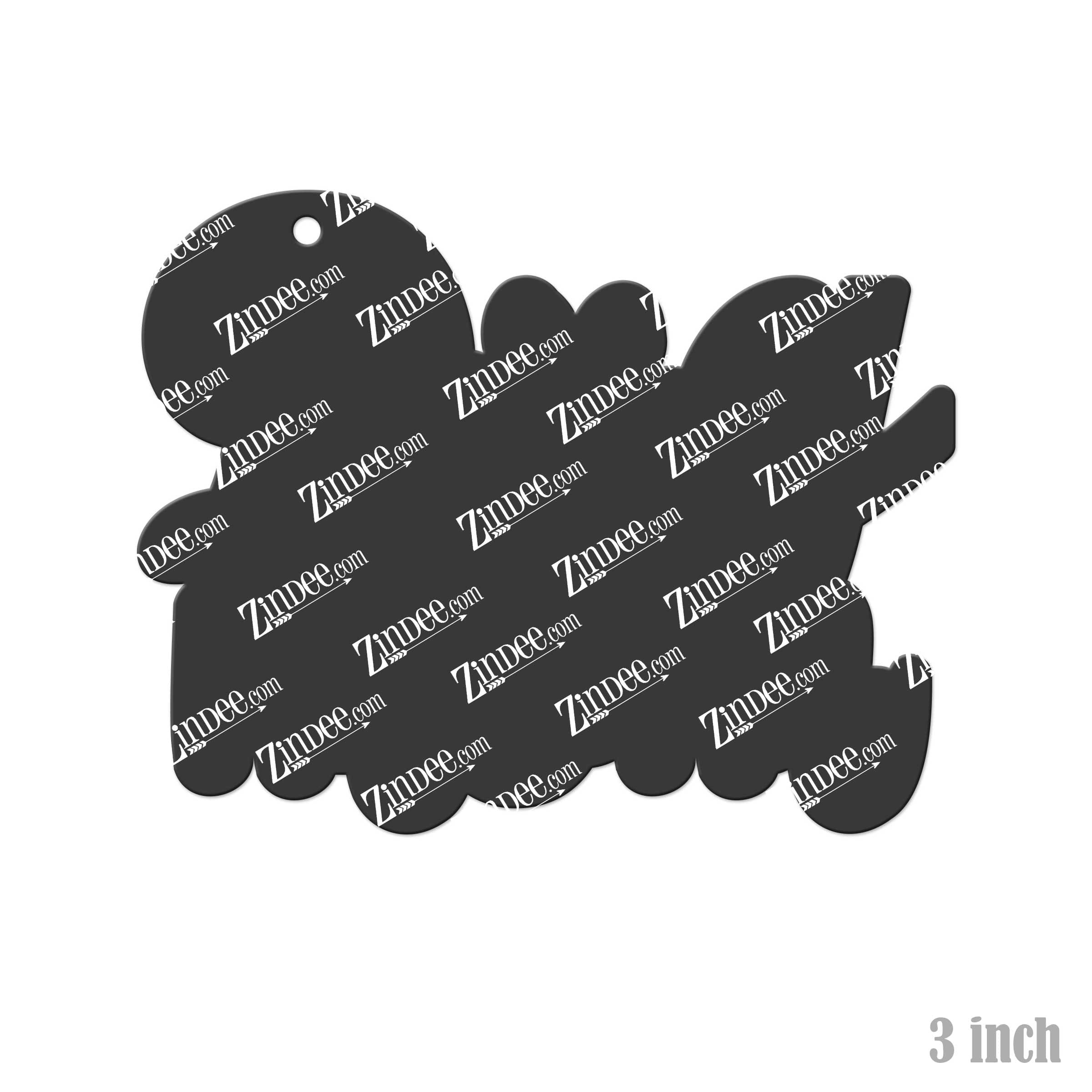 Paw Dog Mom Acrylic Blank- Sticker- UV DTF (3 inch) - Image 2