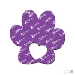 Paw Print with Charm Cut Out (2 Pieces) 3 inch