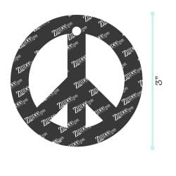 Alternative view of Peace Sign – Acrylic Keychain Blank (3") | Optional Sticker or UV DTF