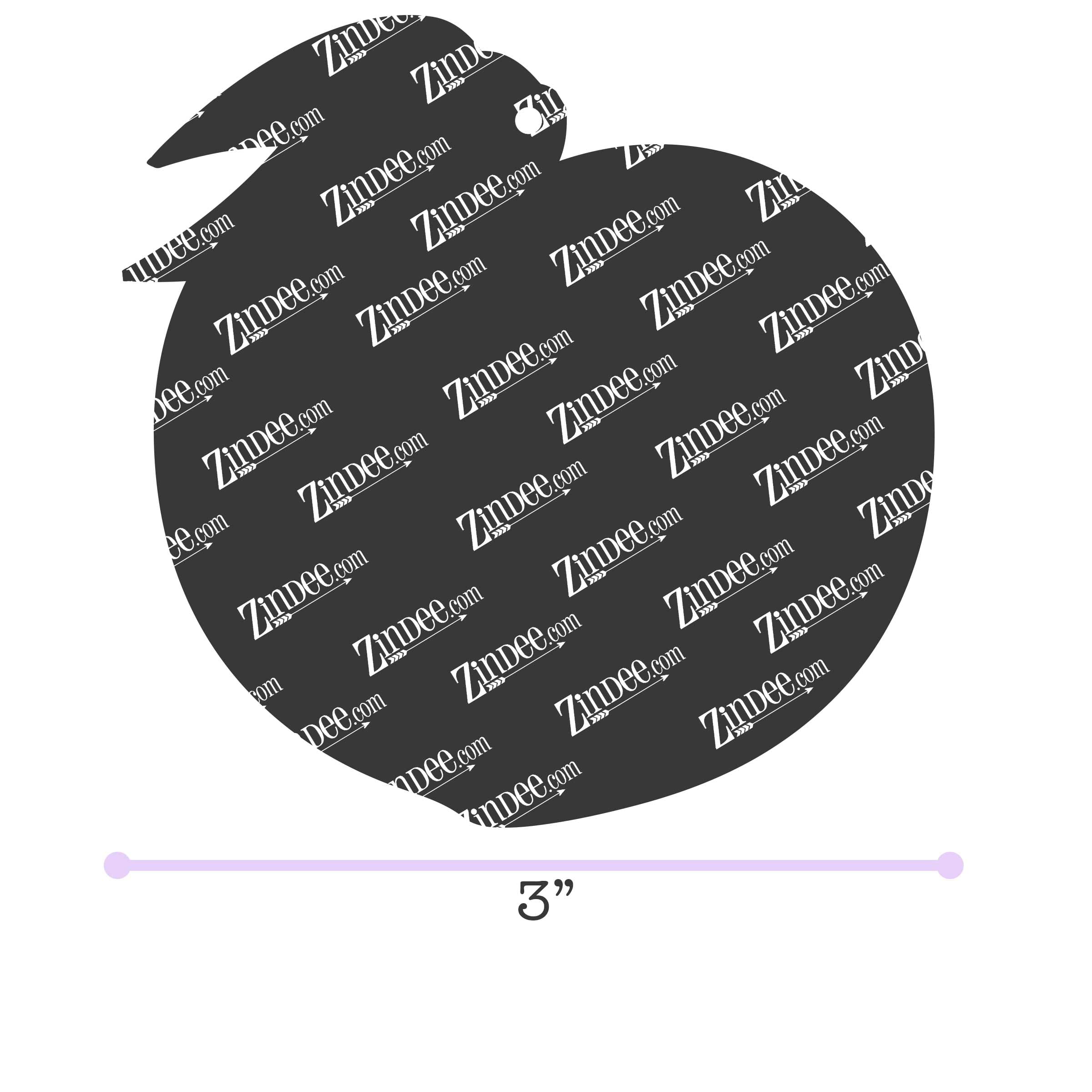 Alternative view of Peach Acrylic Blank- Sticker- UV DTF (3 inch)