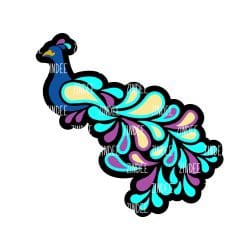 Alternative view of Peacock Drop Tail acrylic blank (3 inch)