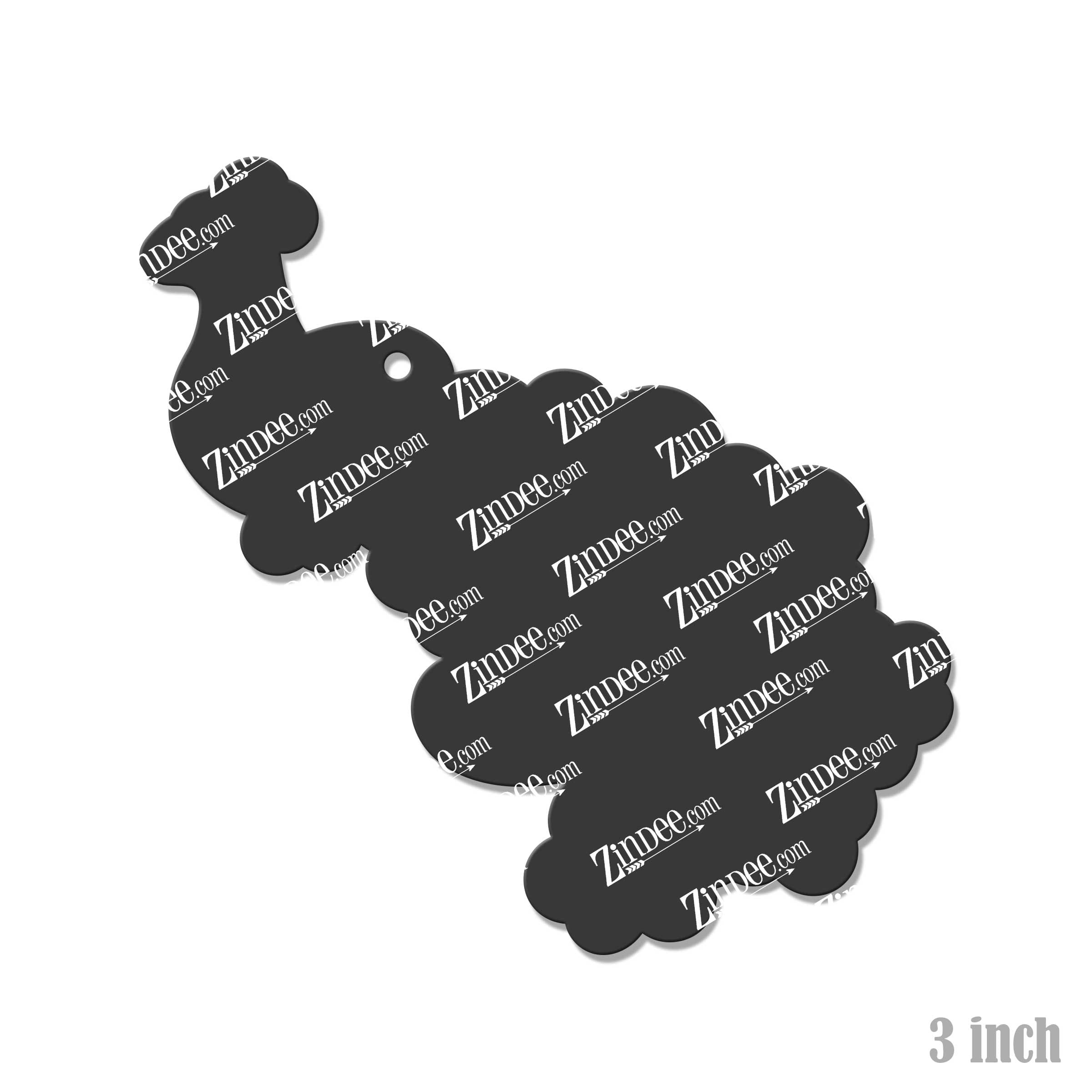 Peacock Drop Tail acrylic blank (3 inch)