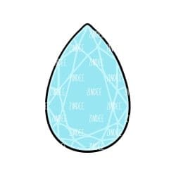 Pear Diamond – Acrylic Badge Reel Blank (2") No Hole | Optional Sticker or UV DTF