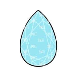 Pear Diamond Acrylic Blank- Sticker- UV DTF (1.5 inch)