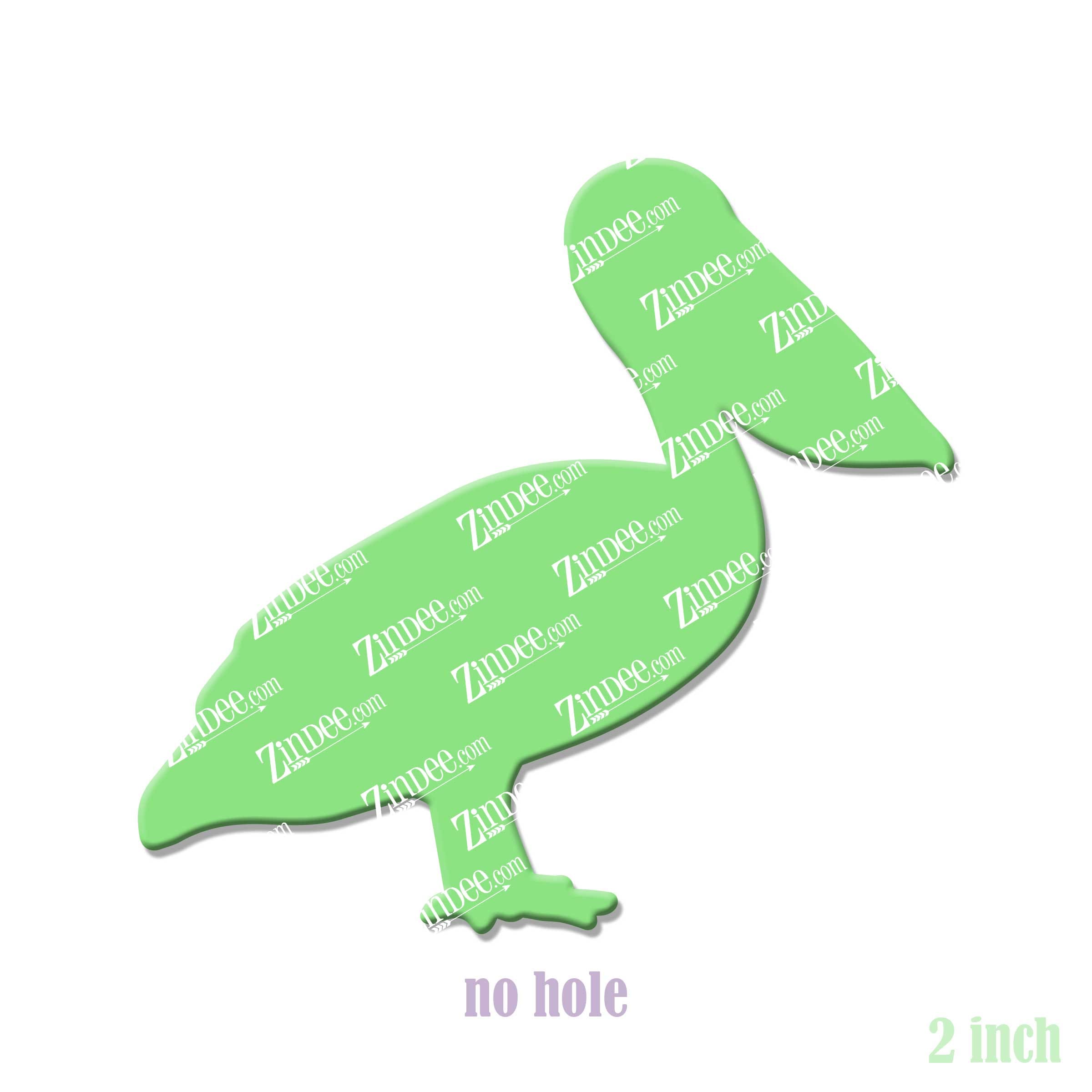 Pelican acrylic blank (2 inch) NO HOLE (5 piece minimum)