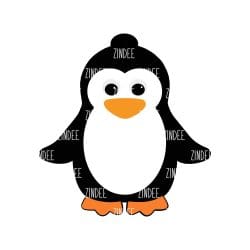 Penguin – Acrylic Badge Reel Blank (2") No Hole | Optional Sticker or UV DTF