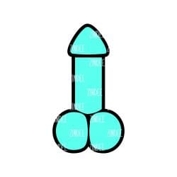 Penis – Acrylic Badge Reel Blank (2") No Hole | Optional Sticker or UV DTF