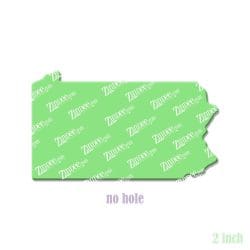 Alternative view of Pennsylvania – Acrylic Badge Reel Blank (2") No Hole | Optional Sticker or UV DTF