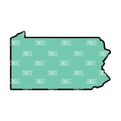 Pennsylvania – Acrylic Badge Reel Blank (2") No Hole | Optional Sticker or UV DTF