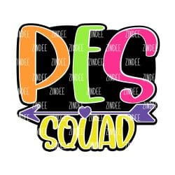 Alternative view of PES Squad acrylic blank (2 inch) NO HOLE