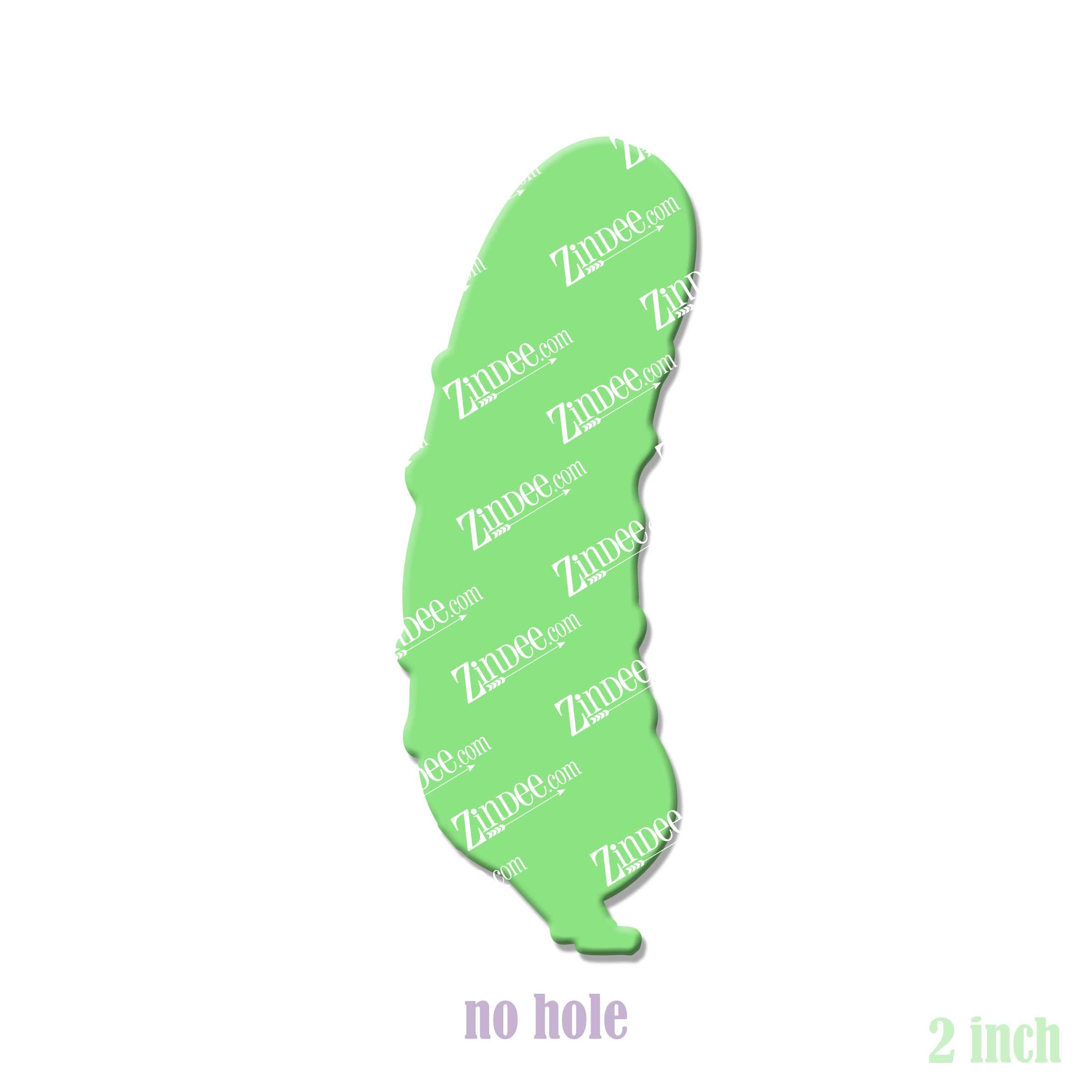 Alternative view of Pickle Acrylic Blank- Sticker- UV DTF (2 inch) NO HOLE