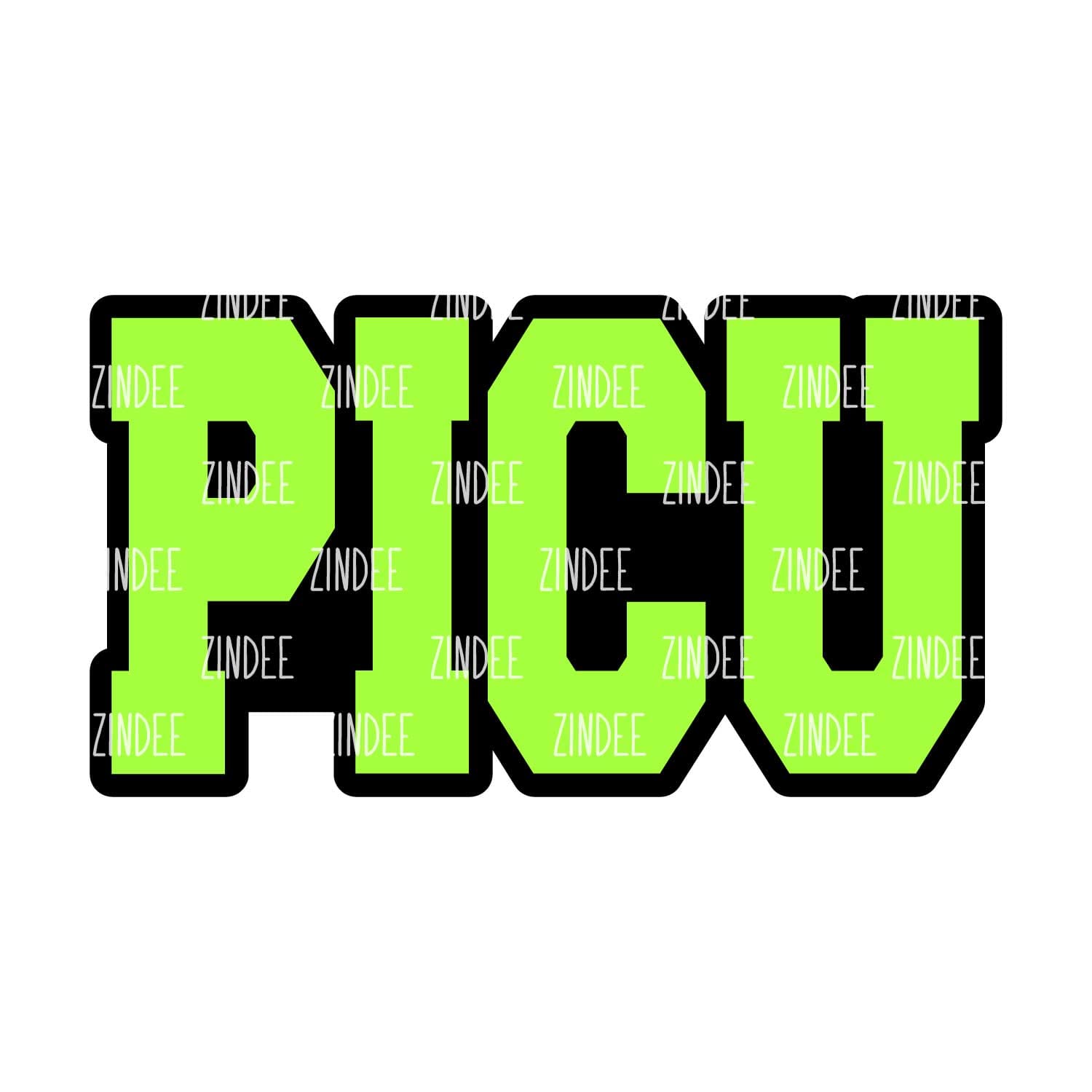 PICU Acrylic Blank- Sticker- UV DTF (2 inch) NO HOLE