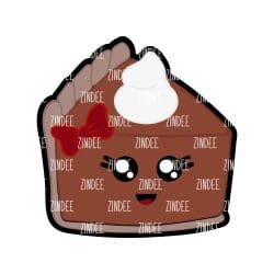 Pie Slice – Acrylic Badge Reel Blank (2") No Hole | Optional Sticker or UV DTF