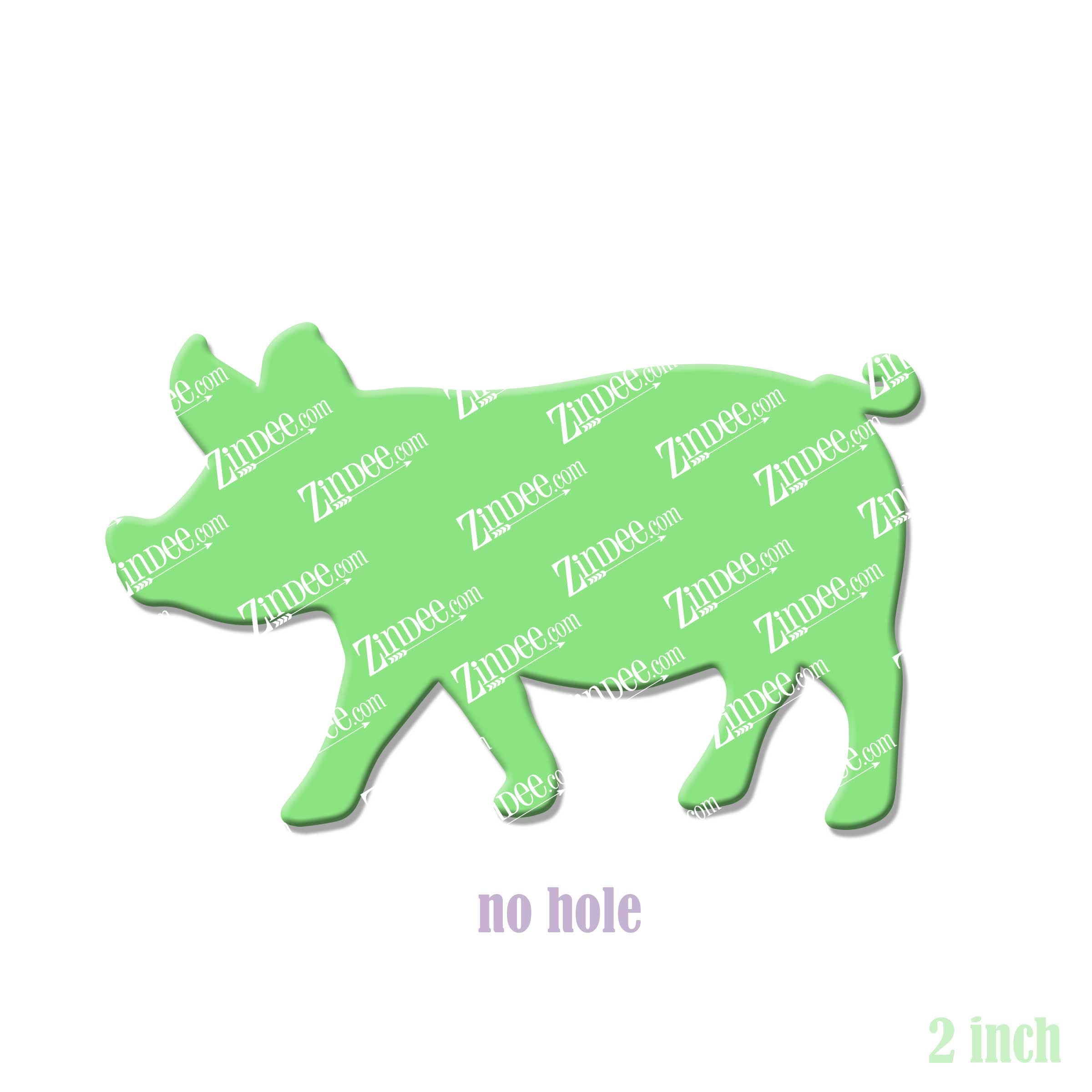Alternative view of Pig Acrylic Blank- Sticker- UV DTF (2 inch) NO HOLE