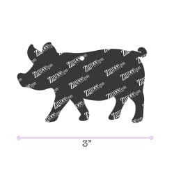 Alternative view of Pig – Acrylic Keychain Blank (3") | Optional Sticker or UV DTF