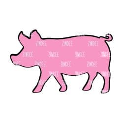 Pig Acrylic Blank- Sticker- UV DTF (1.5 inch)
