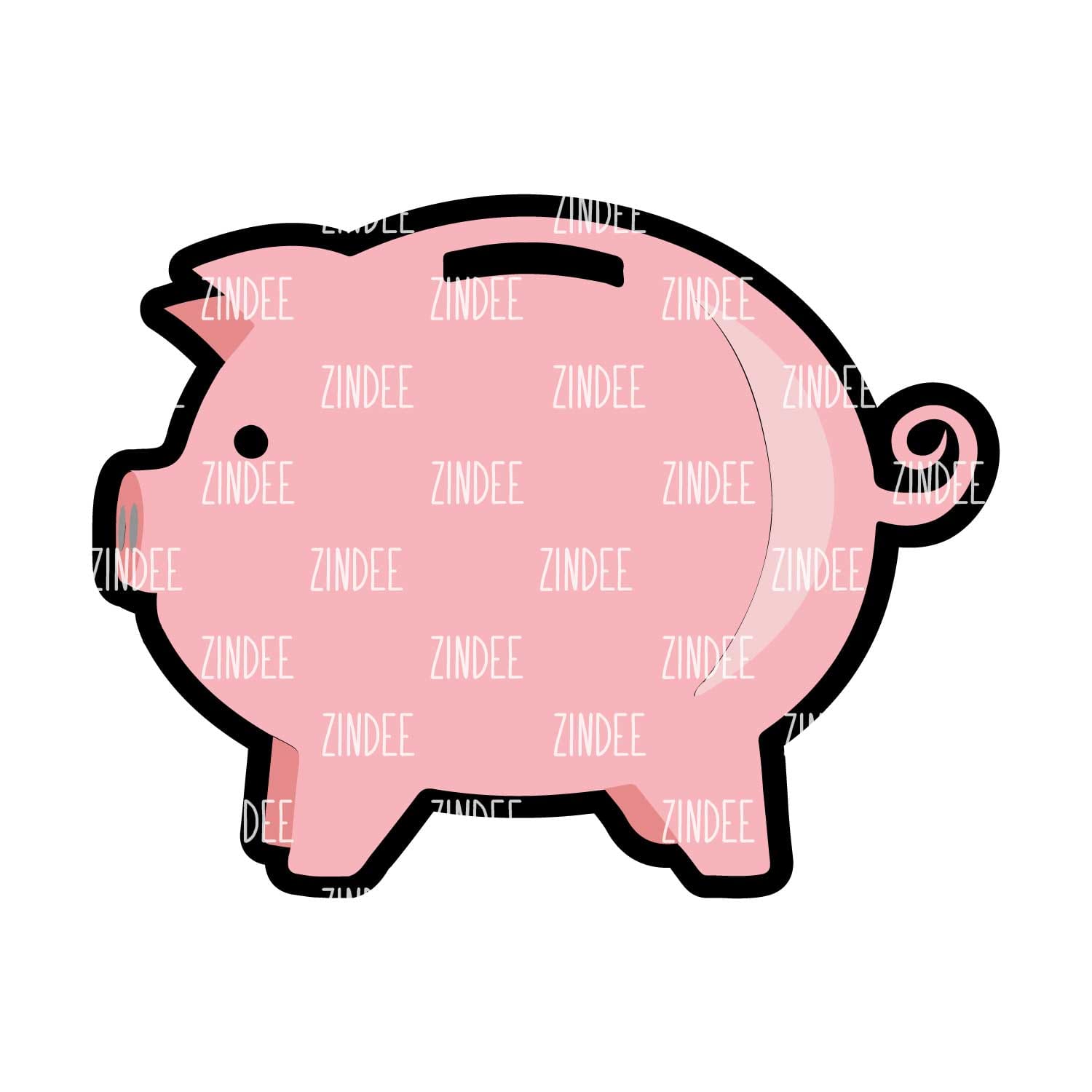 Piggy Bank Acrylic Blank- Sticker- UV DTF (3 inch)